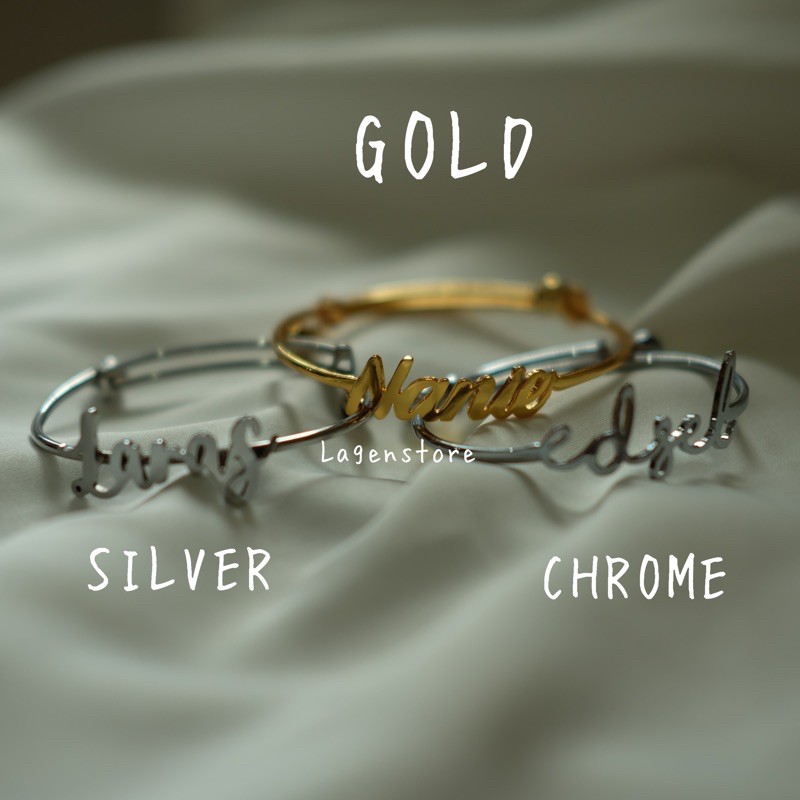 GELANG NAMA BANGLE GOLD (ANAK ANAK / BAYI / BALITA / DEWASA)