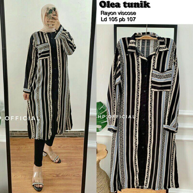 TUNIK MOTIF GARIS/ TUNIK RAYON