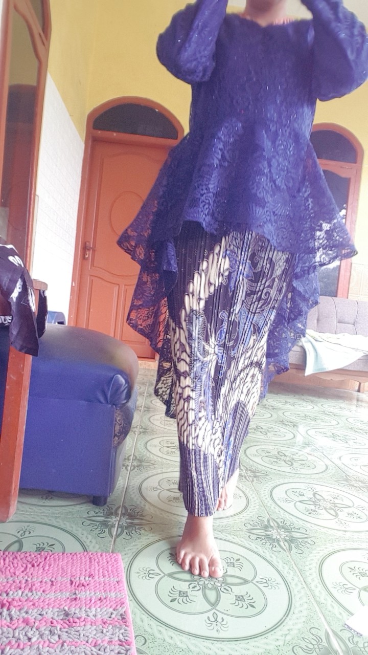 (lengkap Ada Anak) Couple Batik Brokat Halus Pinguin Gurita Aestetik Barina