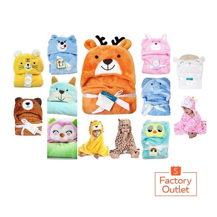 Best Seller! Selimut Bayi Topi Boneka 1/Selimut Bayi Karakter Fleece Lembut Premium