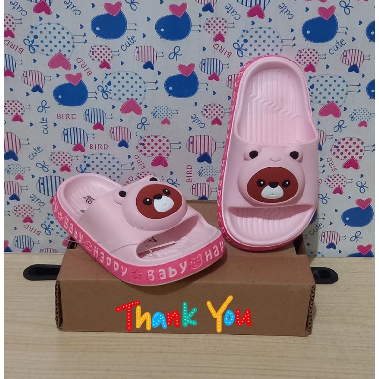 sandal selop anak cewek impor karakter lucu