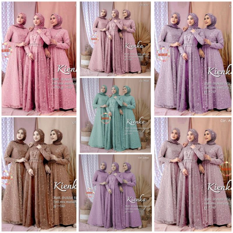 KIENKA DRESS BROKAT BY AMA NAJWA / LATORE DRESS MAXY BROKAT BY AMA NAJWA / TIARA DRESS BROKAT ORIGIN