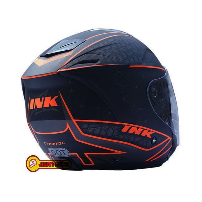 HELM HELM INK HELM INK DINAMIK BLACK ORANGE ORIGINAL TERMURAH - M