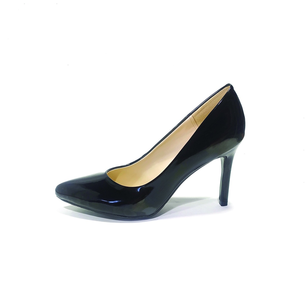 Workswell Sepatu Kerja Wanita High Heels 9cm Kode 648 Hitam Glossy