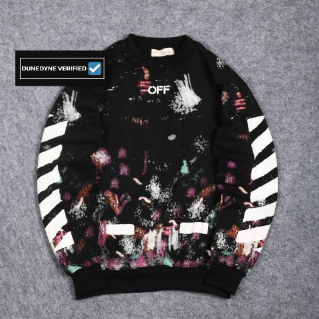 off white galaxy crewneck