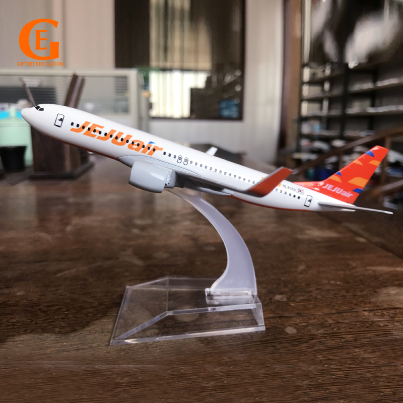 Korea Jeju Air Boeing 737model Pesawat B737 Plane Pesawat Diecast Metal Padat Mainan Penerbangan