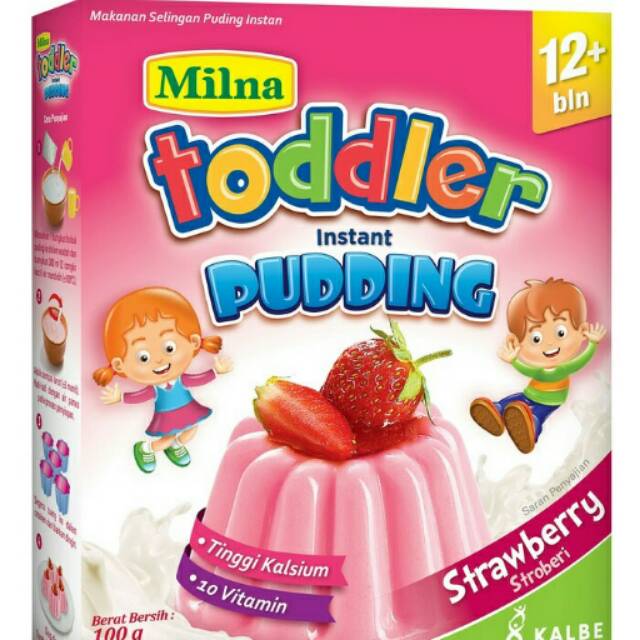 Milna Toddler Puding Rasa Strawberry Netto 100gr