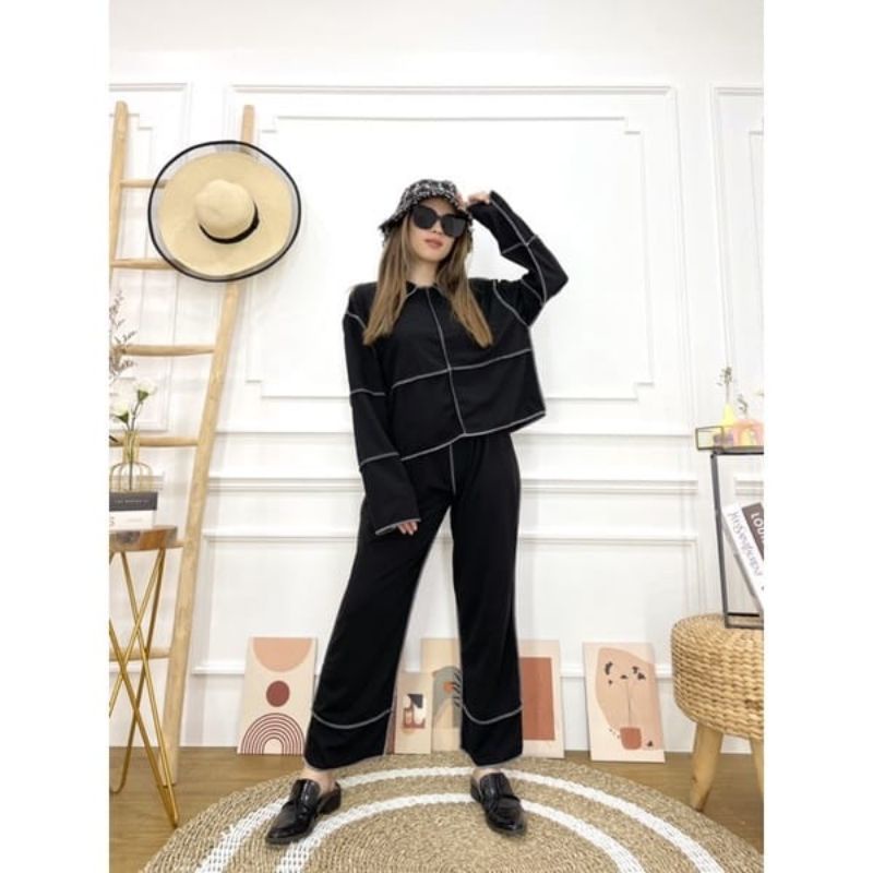 Baju Wanita One Set Bolbal blouse bolak balik bolbal kekinian