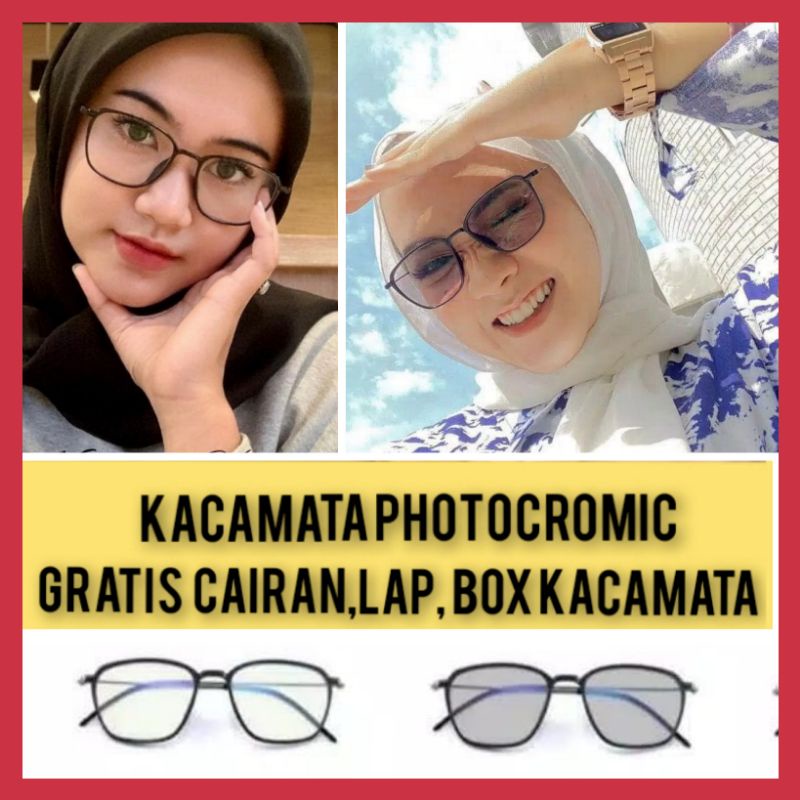 kacamata photocromic minus normal clynder pria wanita frame 2189