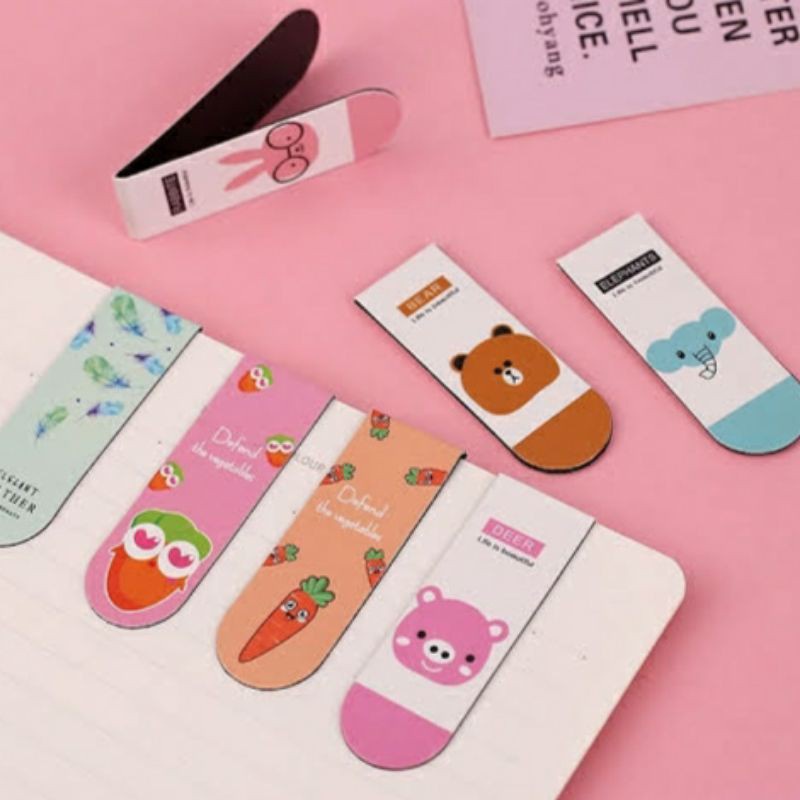 ( 1 Papan 6Pcs) PEMBATAS BUKU MAGNET KPOP BOOKMARK MAGNET MOTIF PEMBATAS BUKU