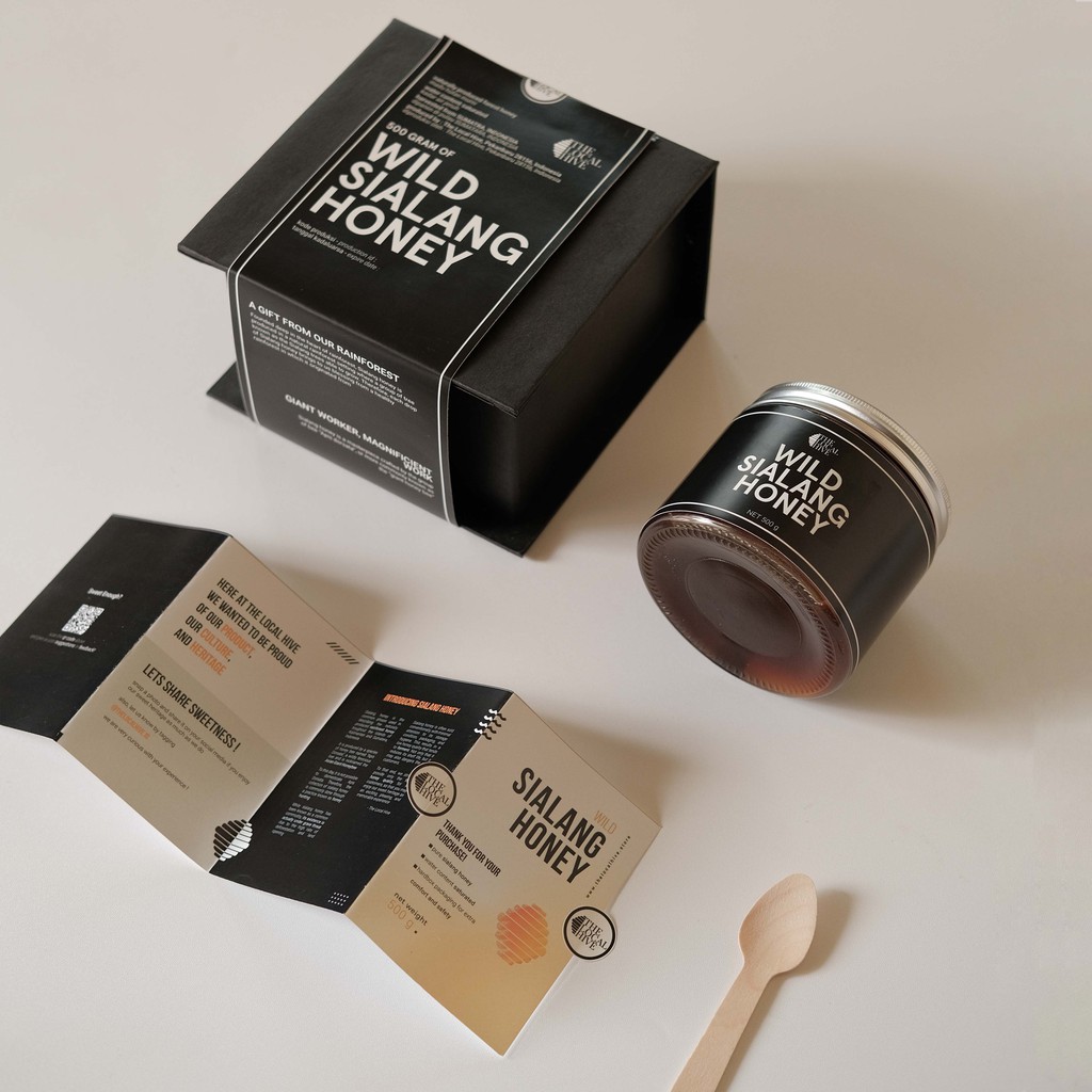 

500 Gram - Hampers Wild Sialang Honey Kado Madu Hutan Hitam Asli - THE LOCAL HIVE IZIN BPOM