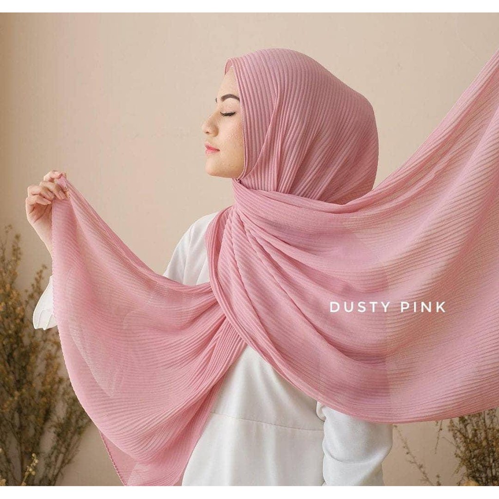 Kerudung plisket Pashmina Plisket