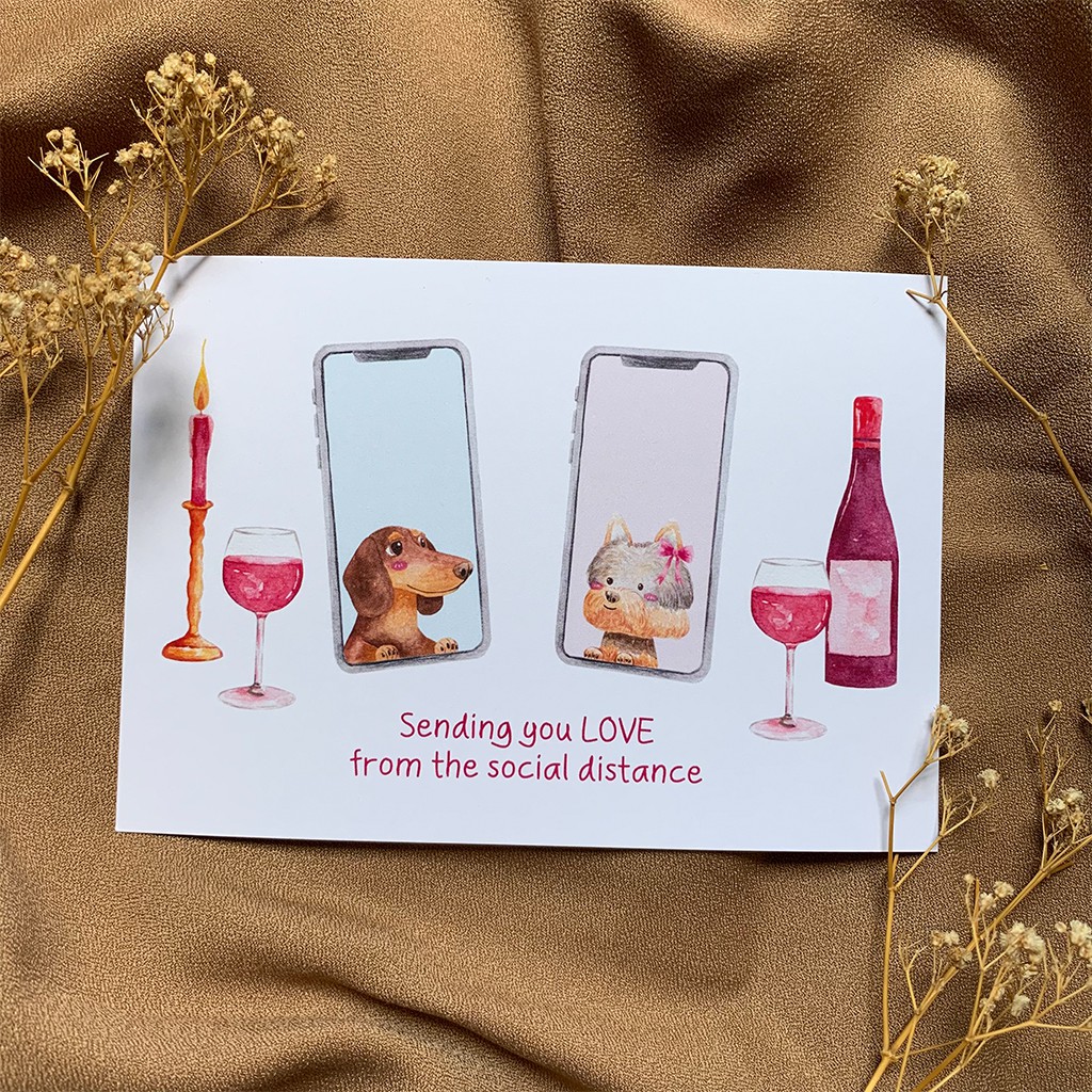 

STAMP AND PAPERS Special Valentine Day Postcard / Kartu Pos Ilustrasi