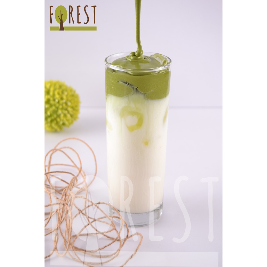 DALGONA GREEN TEA Bubuk Premium Powder 500g Forest Bubble Drink