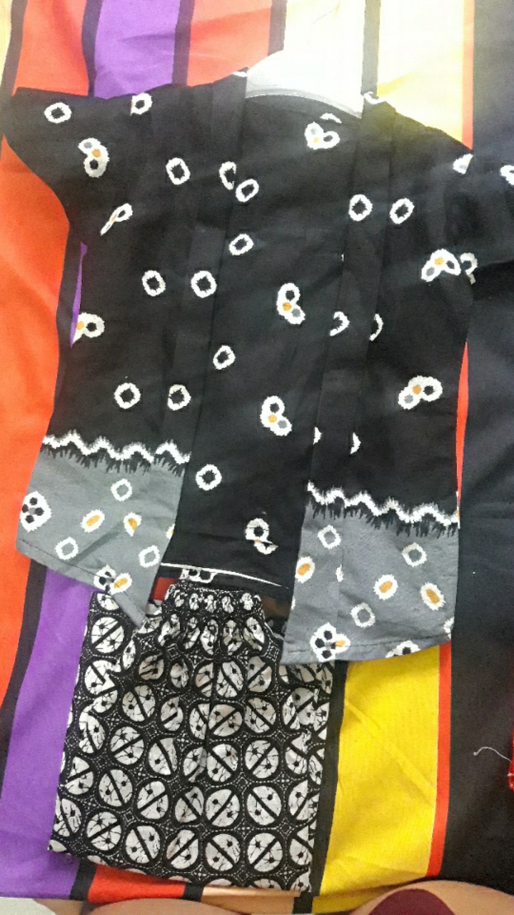 Kebaya Anak Jumputan/setelan Kutubaru Batik Anak Jumputan/kebaya Tradisional/kutubaru Batik Modern