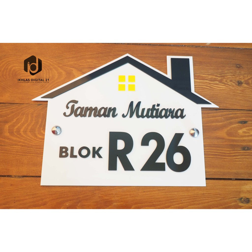 

Nomor / Nomer Rumah Akrilik / Acrylic Huruf 3D Timbul