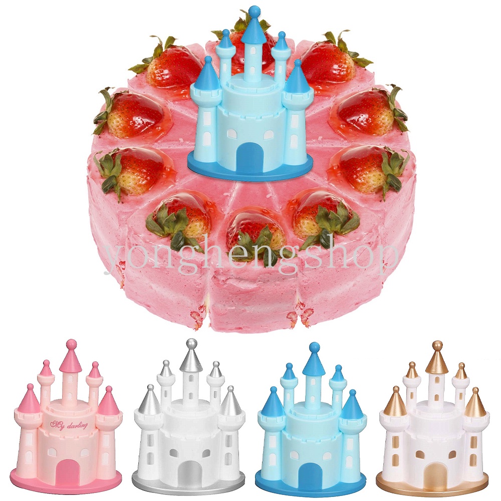Topper Kue Ulang Tahun DIY Bentuk Kastil Putri Pangeran Untuk Dekorasi Pesta Baby Shower
