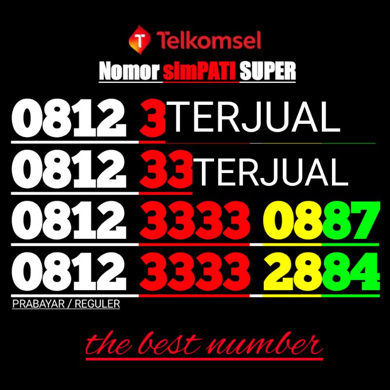 nomor cantik simpati