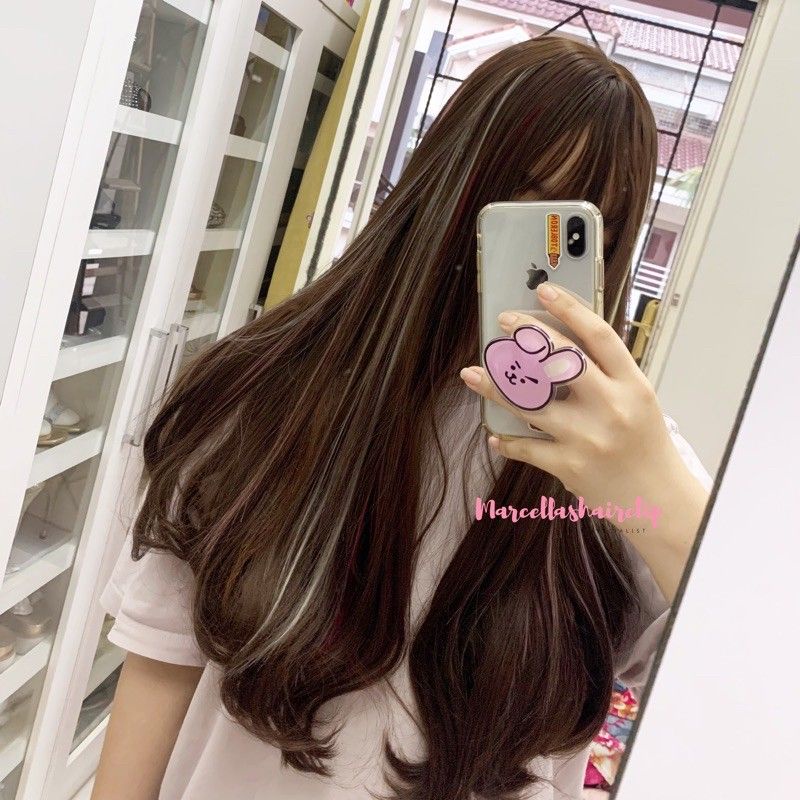 HAIRCLIP WARNA wig hair clip colour highlight rambut sambung palsu extension