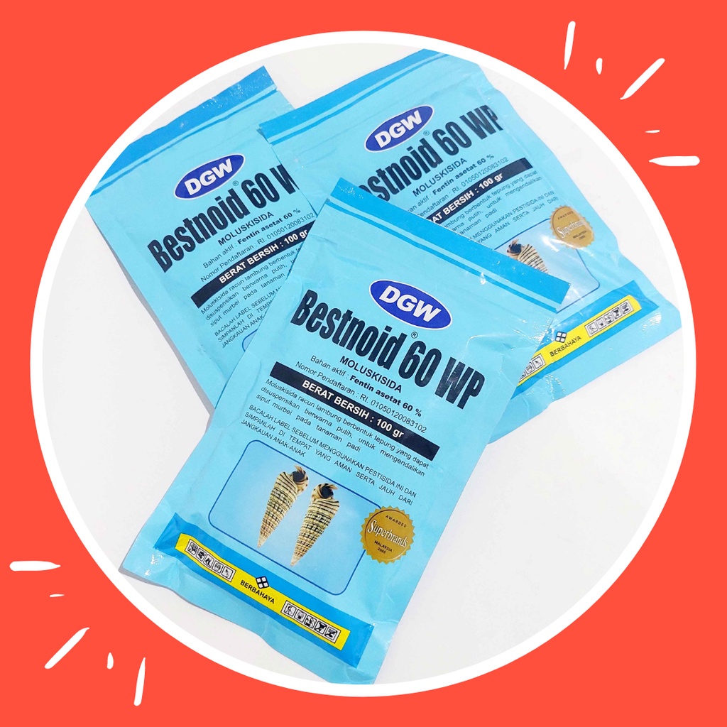 Racun Keong Moluskisida Bestnoid 60 WP 100gr