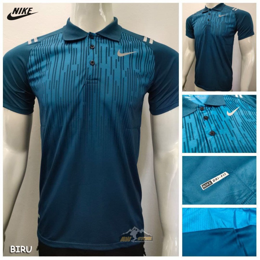 POLO SHIRT GOLF NiKe KAOS KERAH NAVY PRIA SPORT IMPOR HIGH QUALITY - M L XL XXL