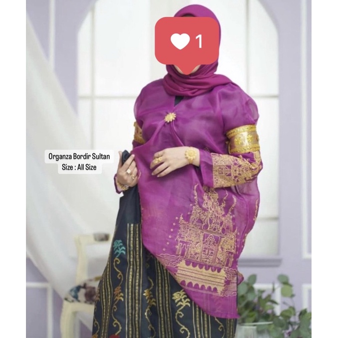 Baju Bodo Organza Bordir Sultan Khas Bugis (Cuma Baju)