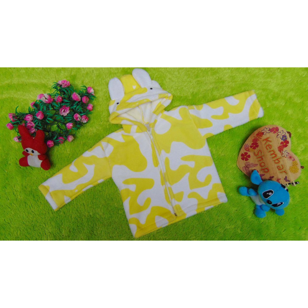 kembarshop Baju Jaket Bayi Newborn 0-12bulan Doreng Mantel Hangat Murah-3
