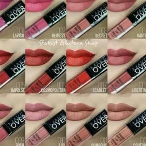 Ω TERBARU  Lipstik makeover ORIGINAL Make Over Intense Matte Lip Cream Makeover Lipcream Lipstick KL