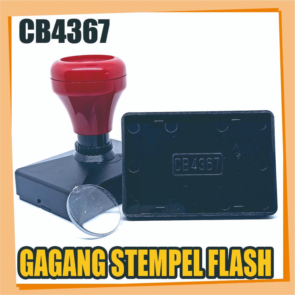 

gagang stempel flash kotak ukuran CB 43x67mm