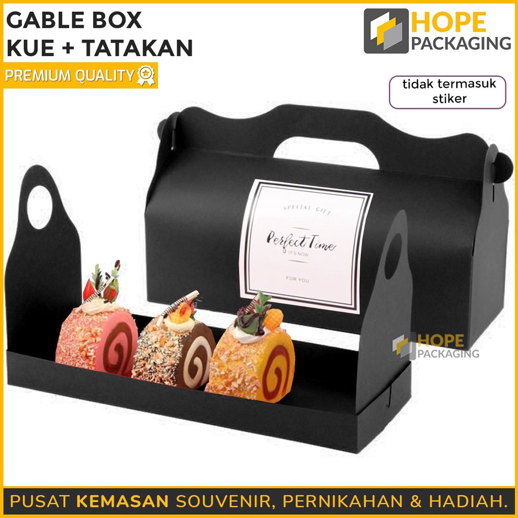 Gable box / Dus Roll Cake / Dus bolu gulung / roll cake box Tatakan 27.5x12cm Kardus / Hampers / Kemasan / Packing