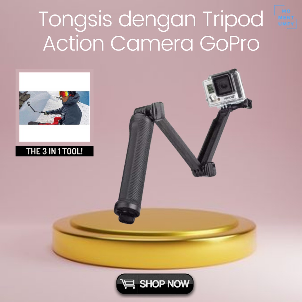 TaffSTUDIO Aksesoris HP Holder U Tongsis Monopod Tripod Tongsis Layar Stand Kamera Action Camera Gop