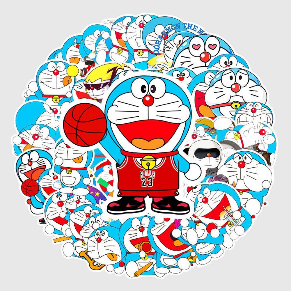 [Elegan] Stiker Doraemon 52 Pcs Mini DIY Klasik Anime Laptop Motor Doraemon Perlengkapan Kantor Sekolah Skateboard Animel Stickers