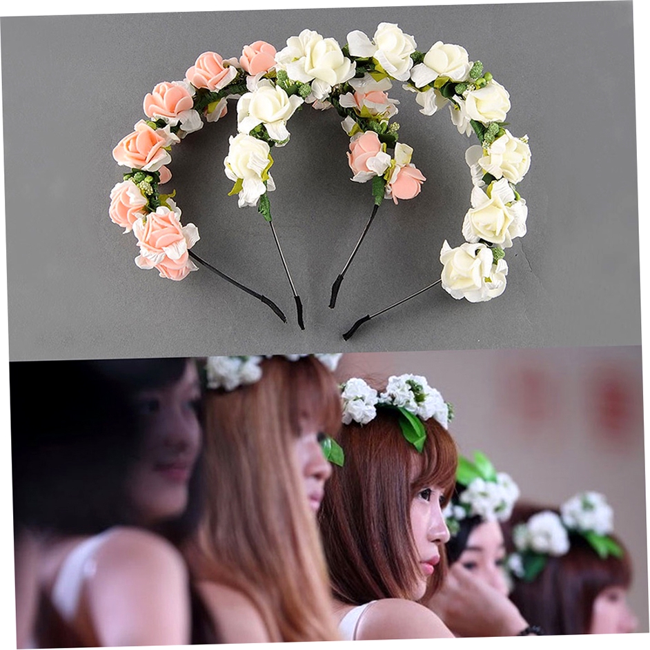 Flower Garland Floral Bridal Headband Hairband Wedding Prom Hair