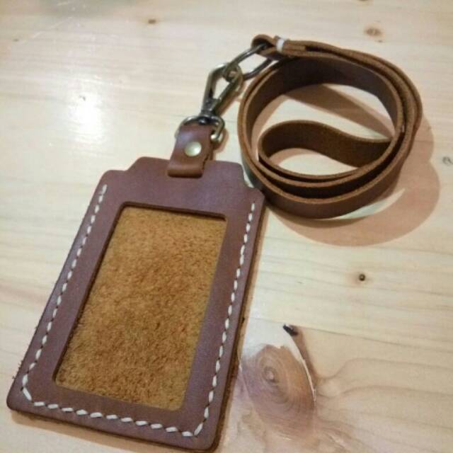 

Id card case cover holder handmade leather id card murah
