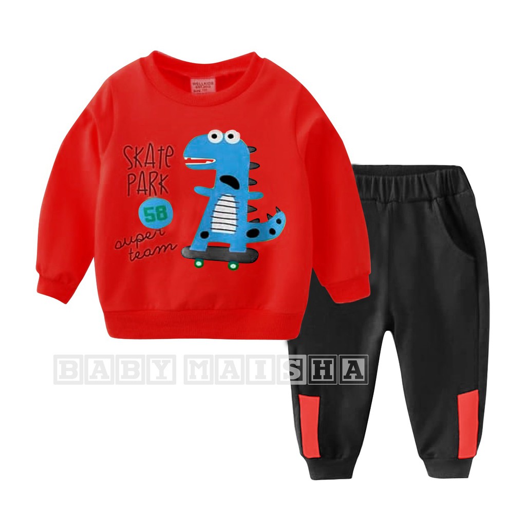 STELAN ANAK BABY TERRY-STELAN ANAK MOTIF DINOSAURUS - STELAN ANAK KEKINIAN 1-7 TAHUN