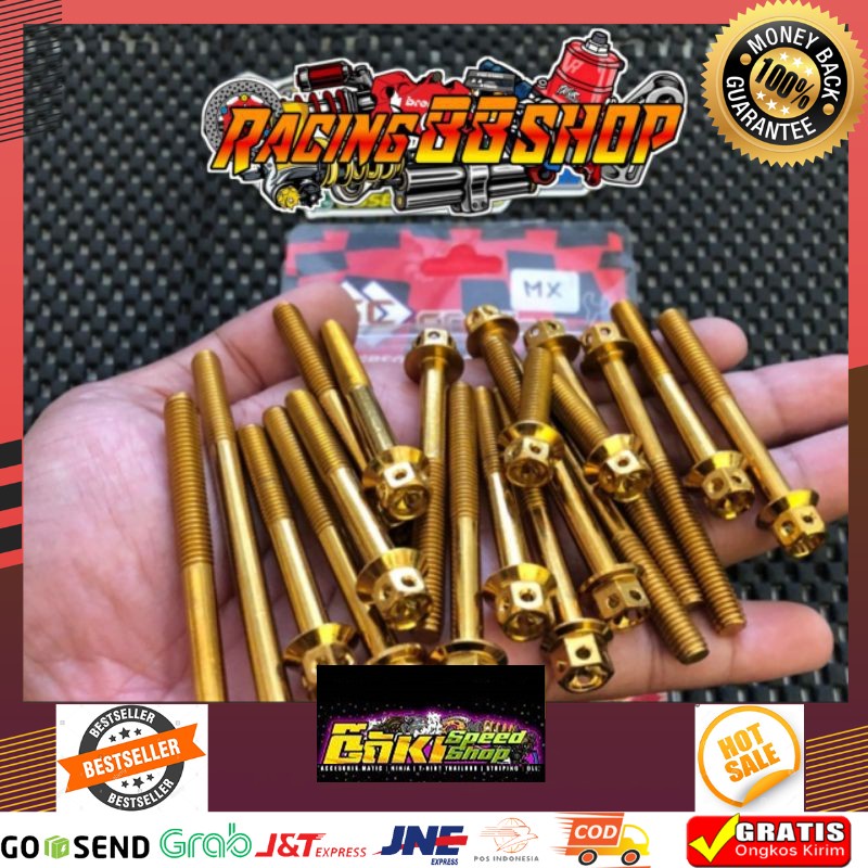 MURAH Baut blok bak mesin probolt flowers sc siam jupiter z jupiter mx ori thailand