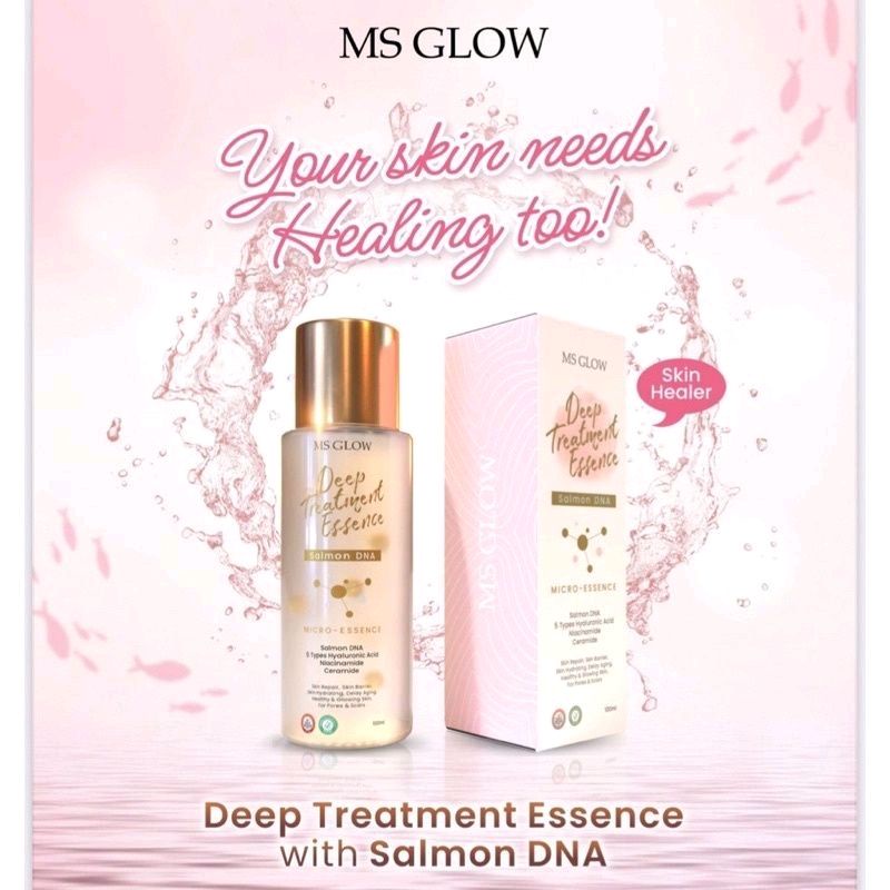 DEEP TREATMENT ESSENCE WITH SALMON DNA MS GLOW ORIGINAL BISA COD