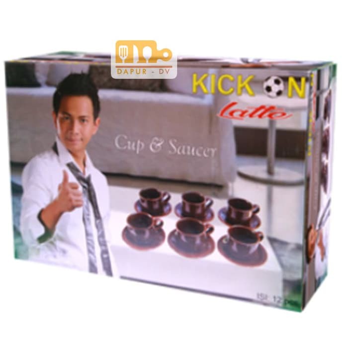 Cangkir Lepek Keramik Set Nikura - 12pcs / Cangkir Set / Cangkir Keramik / Cangkir Teh