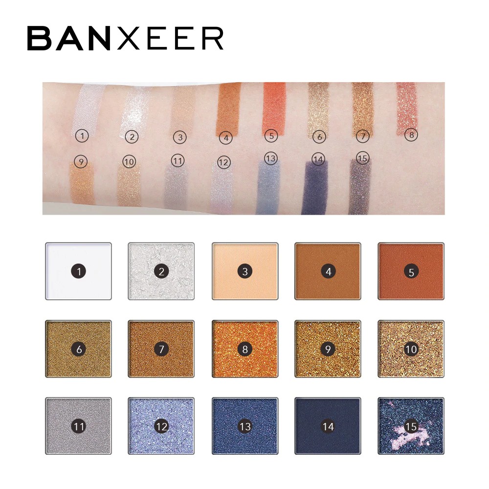 (READY &amp; ORI) Banxeer 15 Color Shimmer Matte Pigmented Camouflage Wolf Eyeshadow Pallete BX18 BX 18