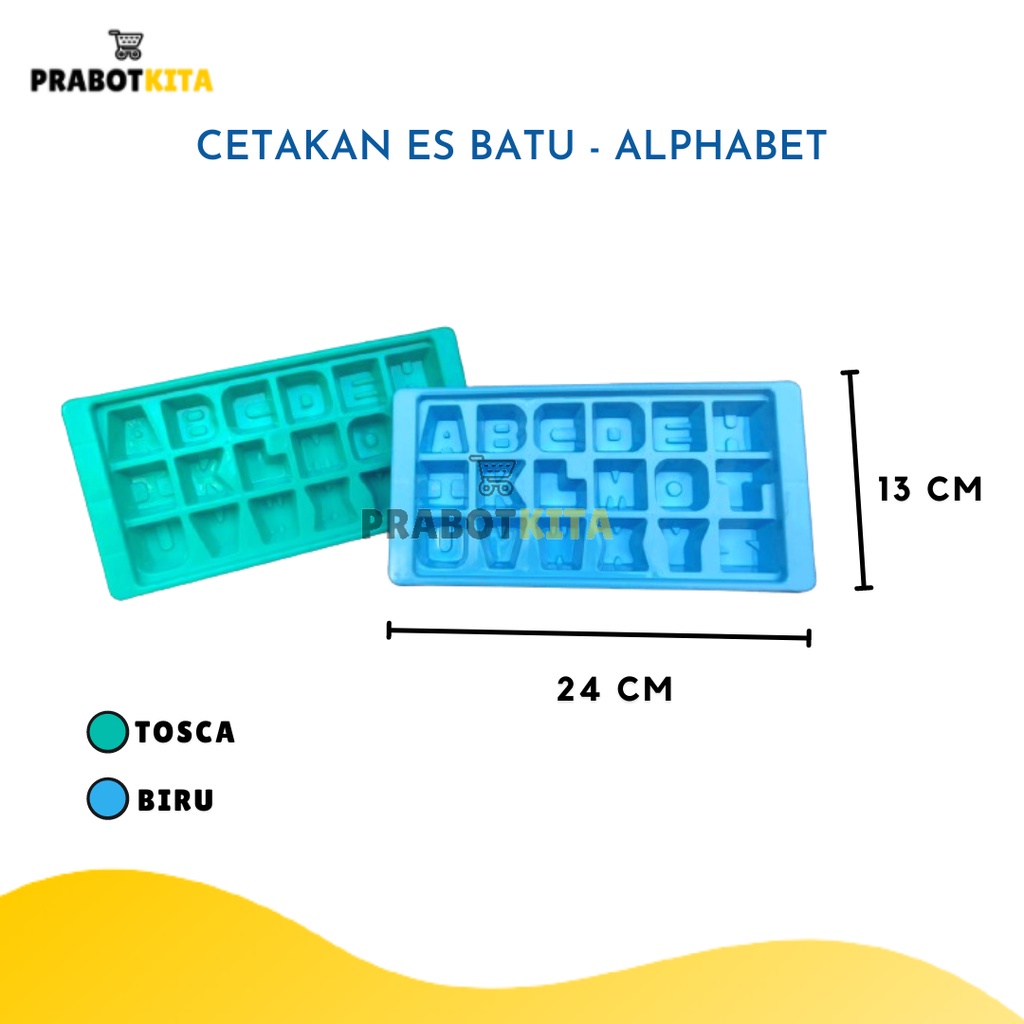 Cetakan Es Batu Bentuk Huruf - NMN / Cetakan Puding Agar Jelly / Cetakan Es Batu Plastik Sekat / Ice
