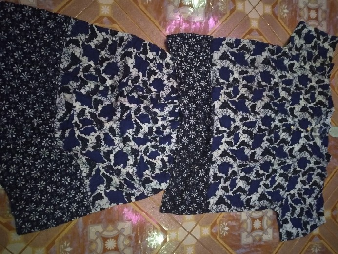 [ld 130] Setelan Babydoll Batik Jumbo Kancing
