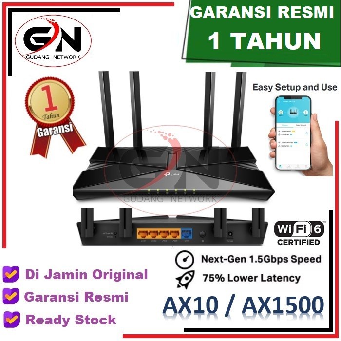 TP-LINK ARCHER AX10 AX1500 WIFI6 / ARCHER AX 10 AX1500 WIFI 6 ROUTER