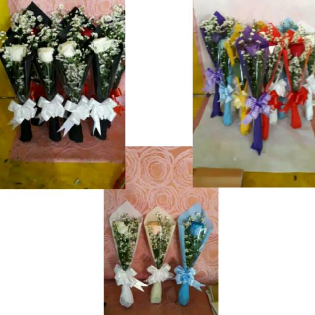 Buket bunga mawar satuan buket bunga mawar asli