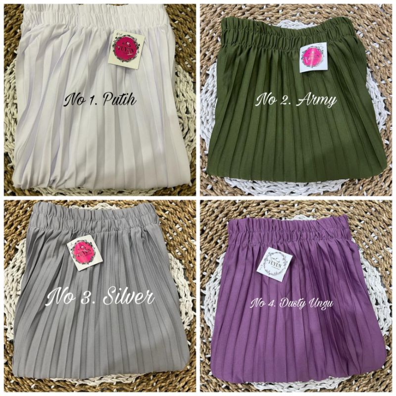 ROK PLISKET Premium Murah Rok Plisket Lipit Besar