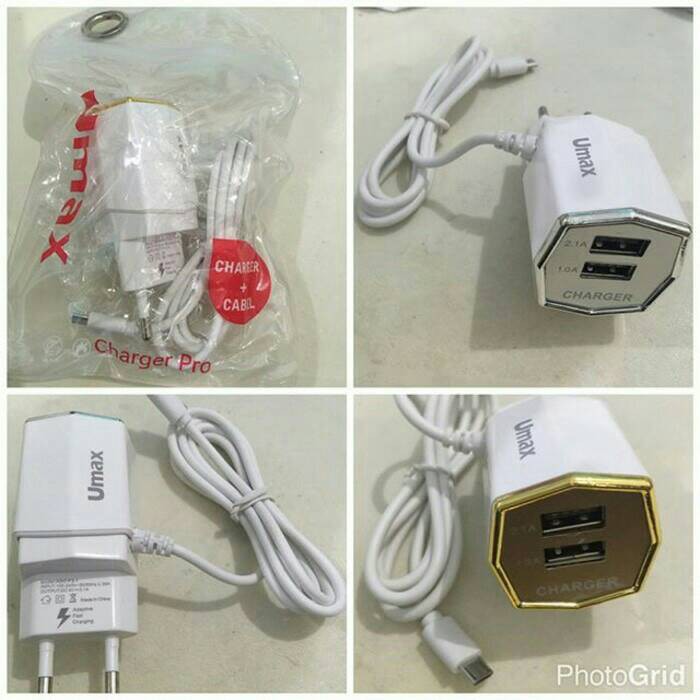 Dijual Charger UMAX U3 2.1A with 2 usb + 3 Output - Good Quality Berkualitas