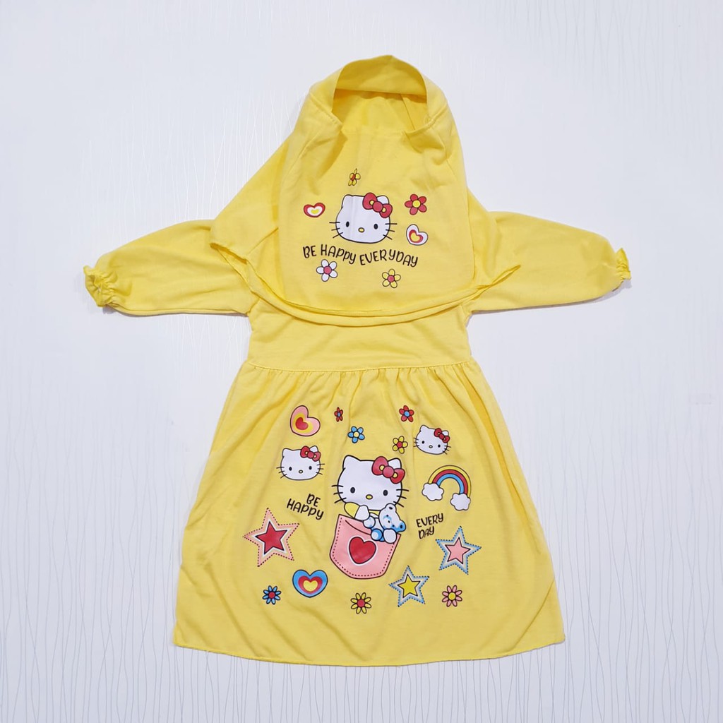 dress gamis bayi perempuan pakaian muslim anak cewe baju baby gracia dan jilbab