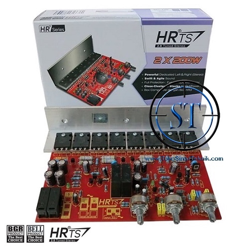 KIT TUNED HRTS 2.0 STEREO 2x200W Power Active Amplifier Left Right 400W Aktif Bell Tuned TR Toshiba ASLI