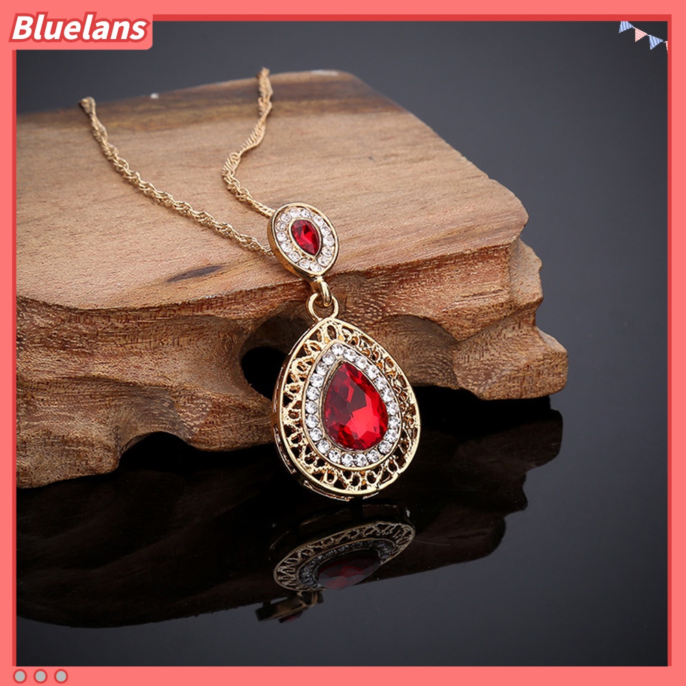 Set Kalung Anting Wanita Gaya Elegan Untuk Pesta Pernikahan