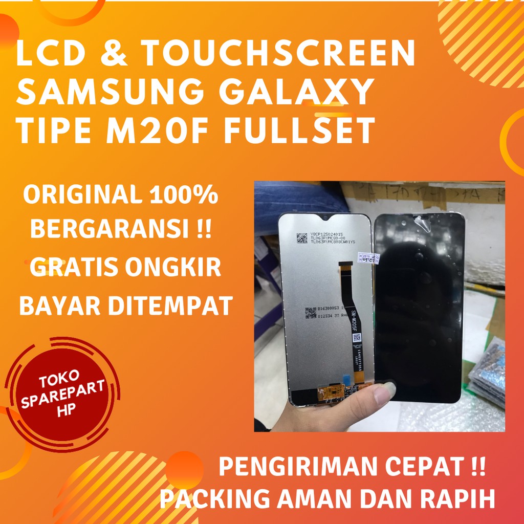 Layar Lcd Fullset Samsung Galaxy M20 Original Lcd dan Touchscreen Samsung galaxi M20 Ori Full set