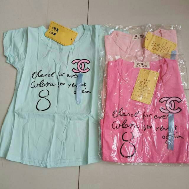 Kaos anak chanel import